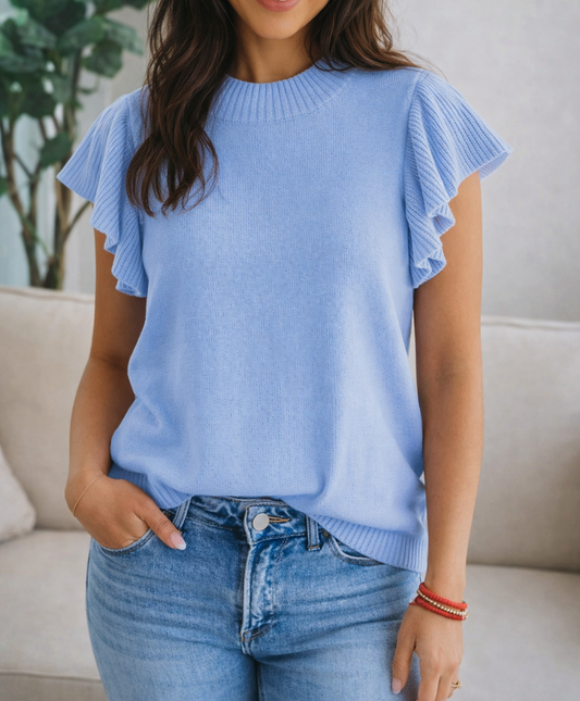 Ribbed Trim Sweater RTS