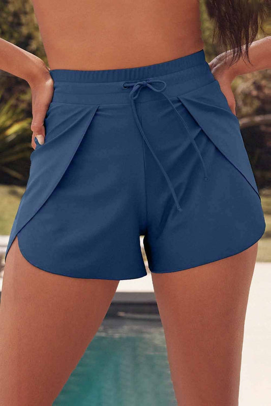 Blue 2-in-1 Swim Bottoms