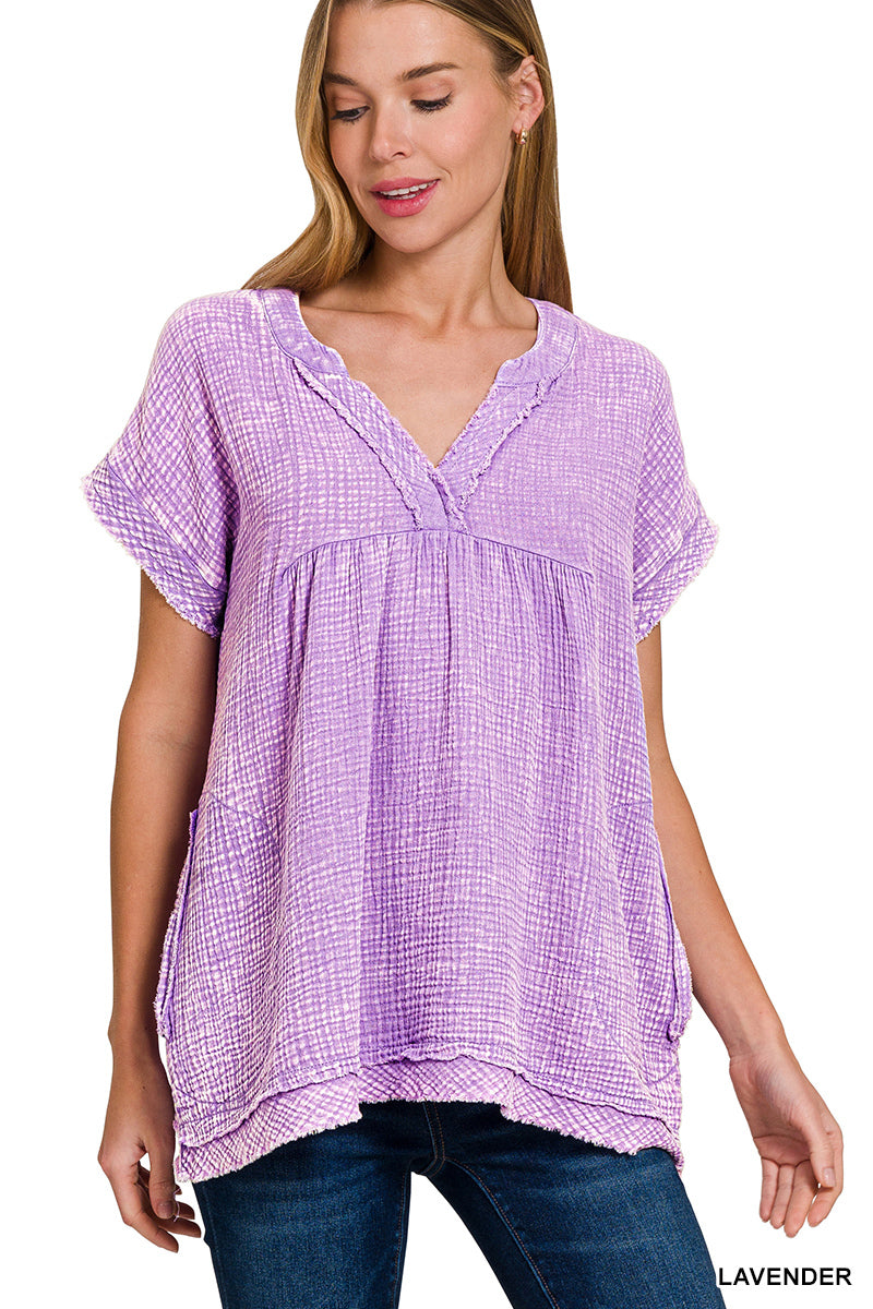 Double-Gauze Top Zenana RTS