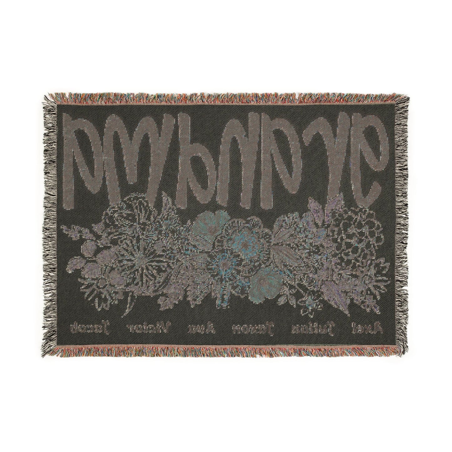 Grandma Floral Woven Blanket – Personalized Family Names Throw