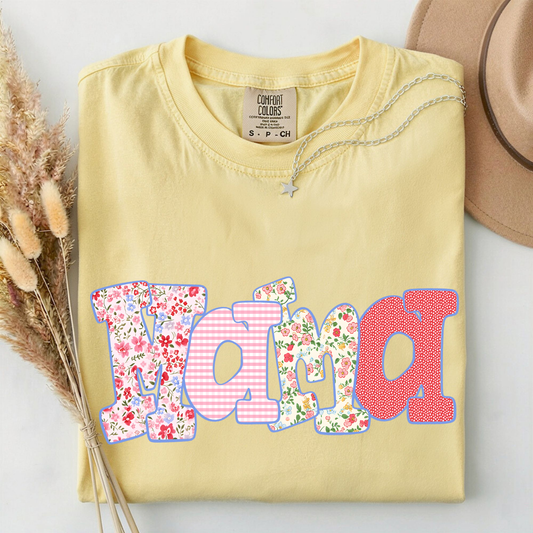 Fun Floral Mama Shirt, Mama T-Shirt