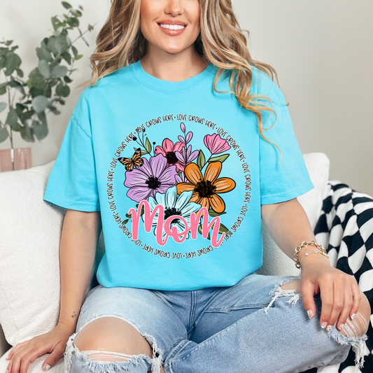 Love Grows Here Mom Shirt, Mom Shirt, Mom Floral