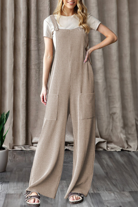 Ribbed Knit Overalls RTS